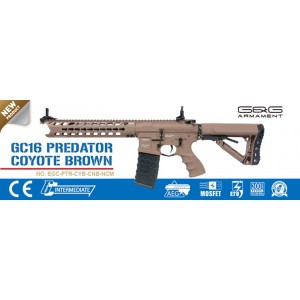 Модель автомата G&G GC16 Predator Coyote Brown (130-140 m/s) EGC-PTR-CYB-CNB-NCM